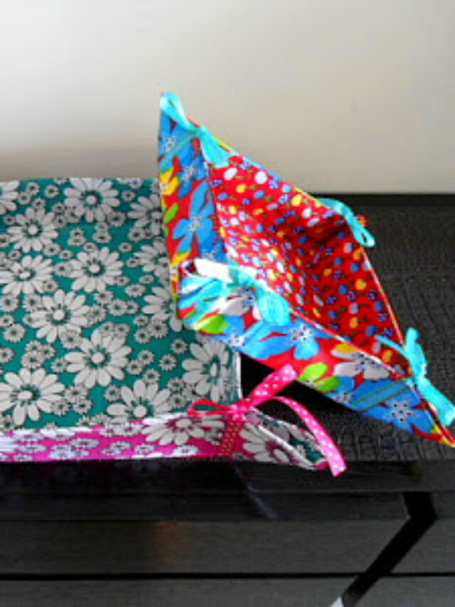 Sew a French Bread Basket: Simple Fabric Basket Free Pattern - Sew ...