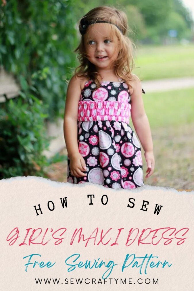 Maxi Dress Sewing Pattern for Girls - Sew Crafty Me