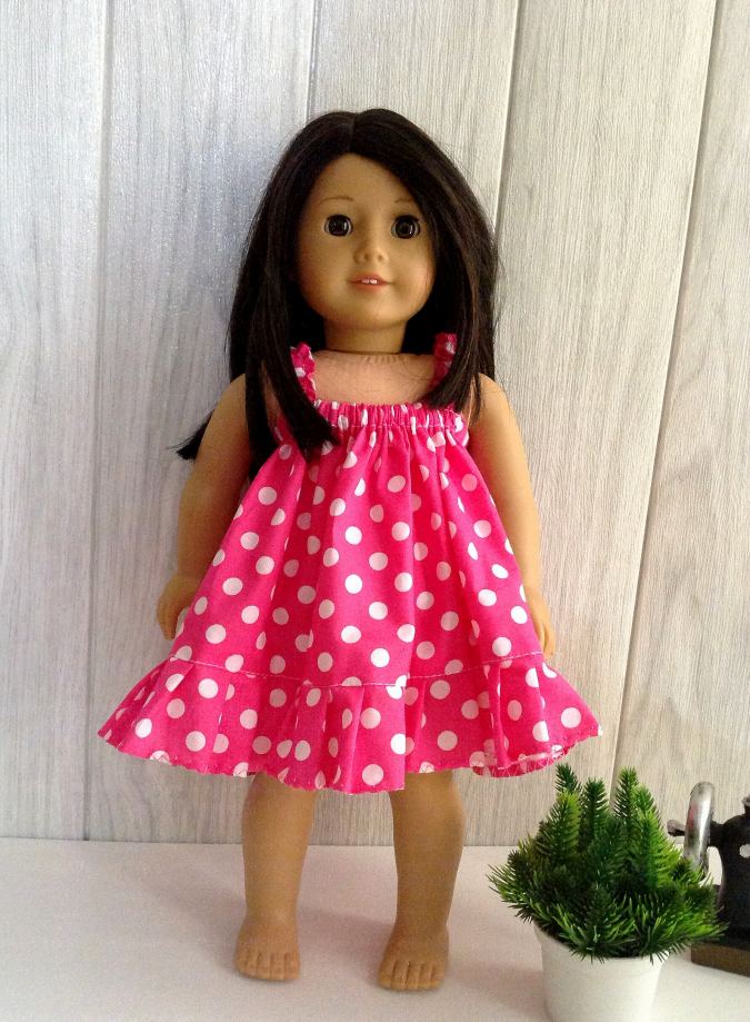 How to make a doll dress (Without seam) 