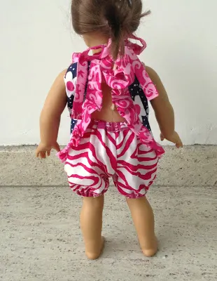 Doll shorts sewing pattern.