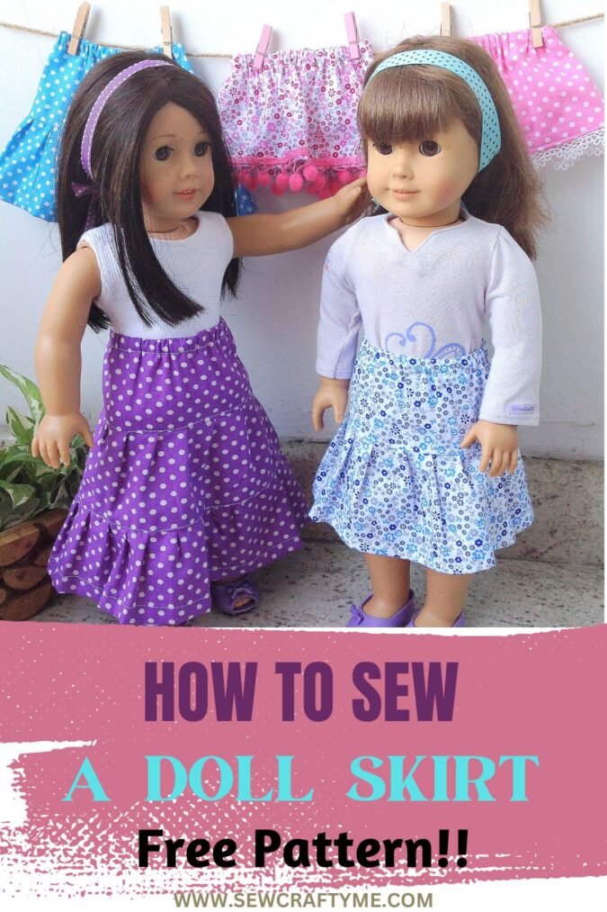 Fun and Easy Doll Skirt Sewing Pattern - Sew Crafty Me