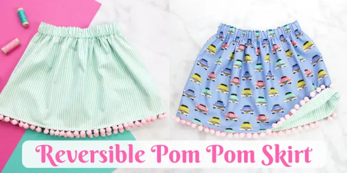 Reversible Pom Pom Skirt