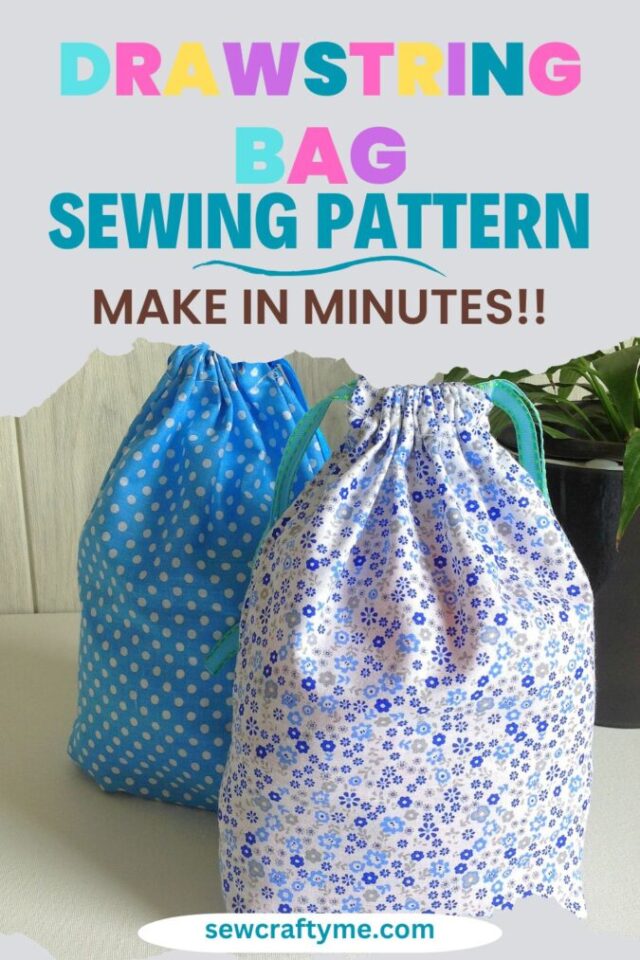 How to Make a Drawstring Bag ( Easy Sewing Project) - Sew Crafty Me