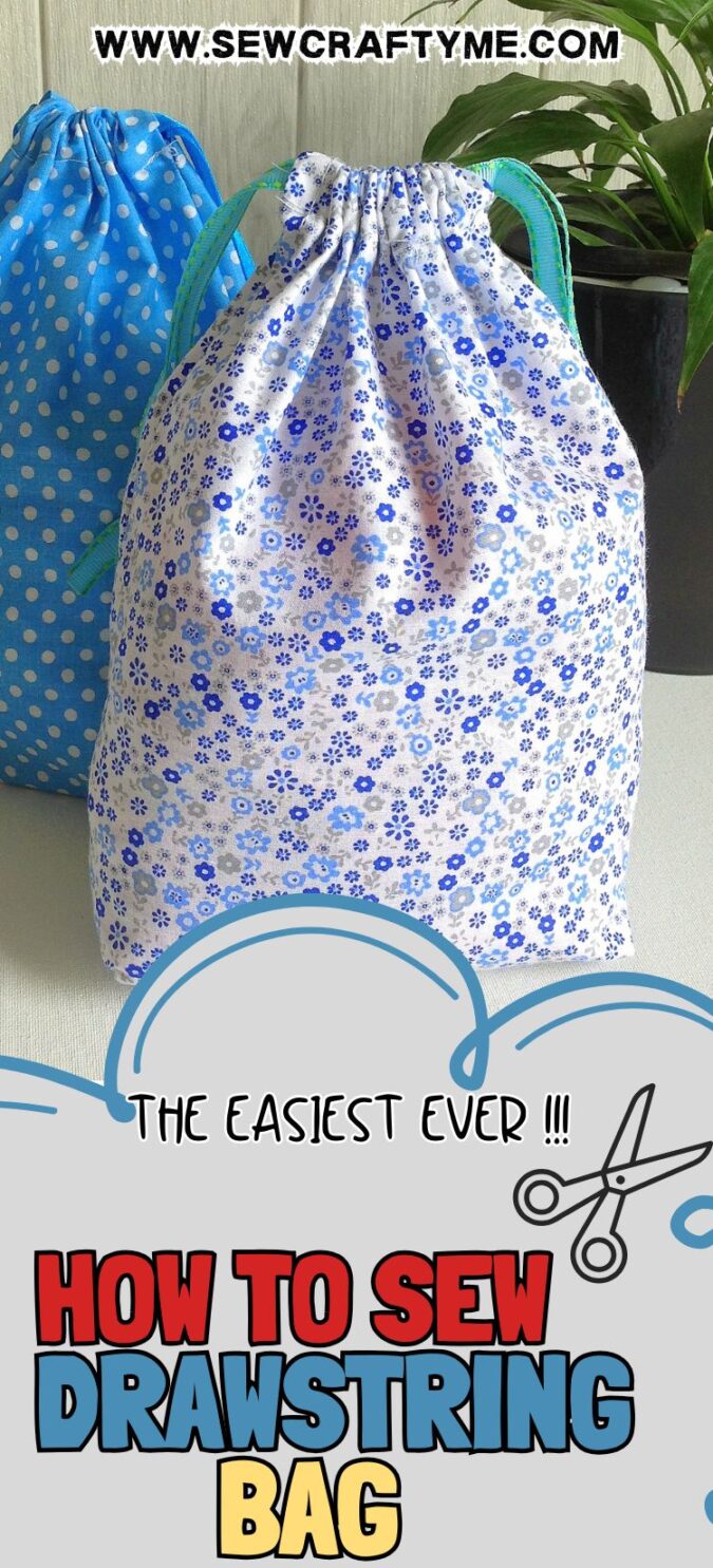 How to Make a Drawstring Bag ( Easy Sewing Project) - Sew Crafty Me
