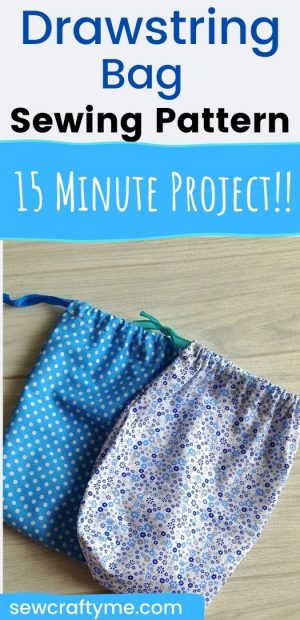 How to Make a Drawstring Bag ( Easy Sewing Project) - Sew Crafty Me