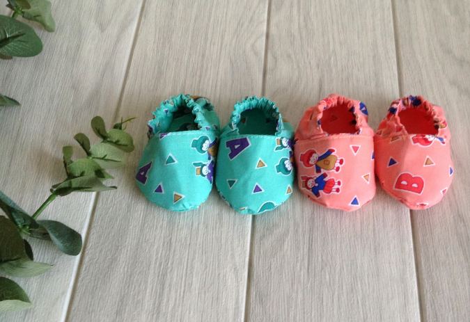 fabric baby booties