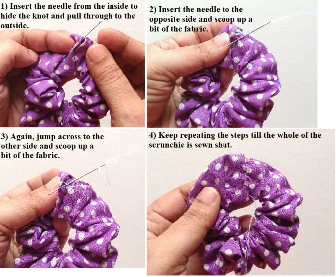 How to Sew your own Scrunchie with or without a Sewing Machine