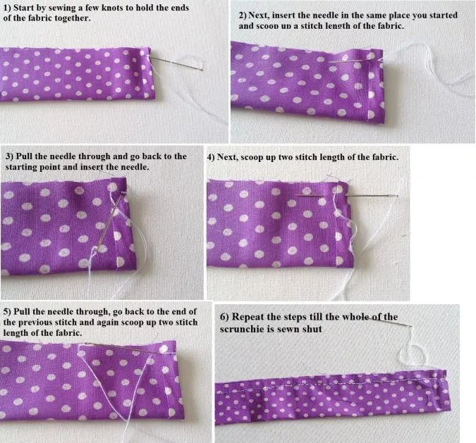 How to Hand- Sew a Scrunchie in 15 Minutes - Sew Crafty Me