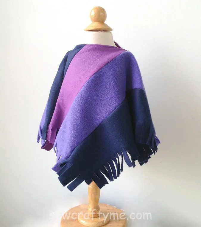 Child's Colorblock Poncho Pattern