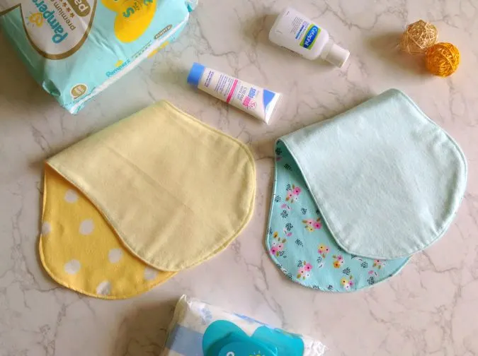 How to sew a burp cloth