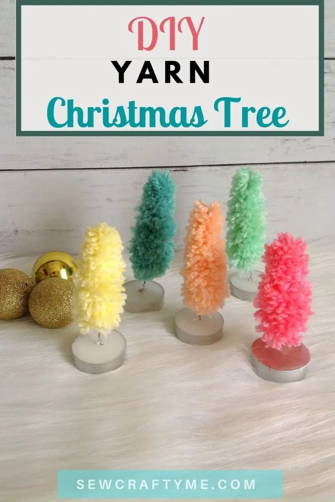 DIY mini yarn Christmas tree