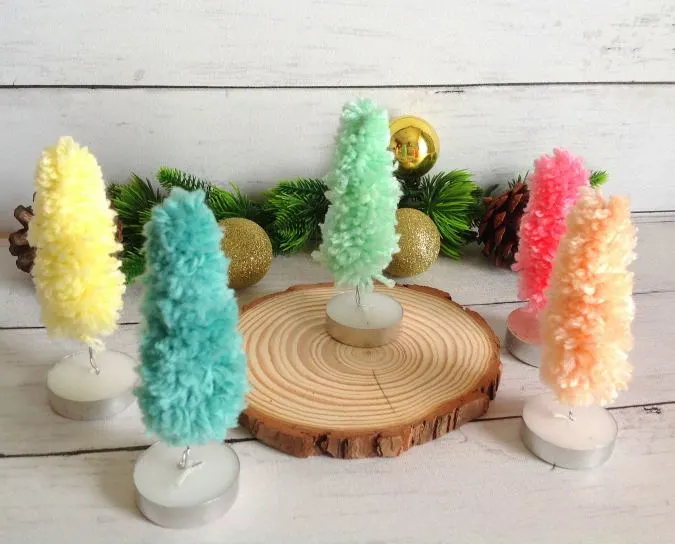 diy yarn christmas tree