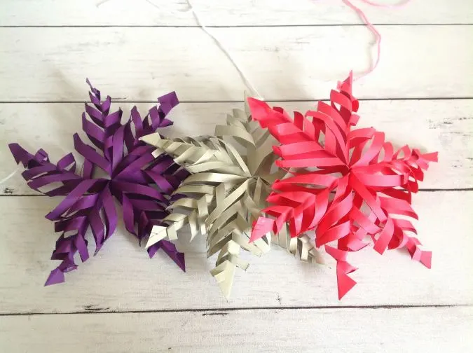 DIY Paper Snowflakes - Glitter Foam Christmas Snowflakes