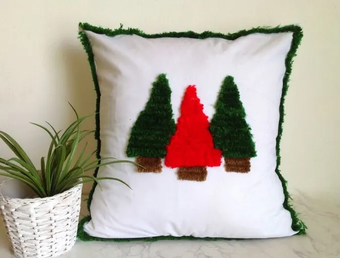 christmas tree pillow diy 