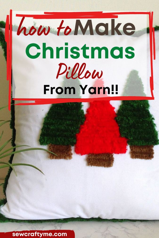 christmas tree pillow diy 