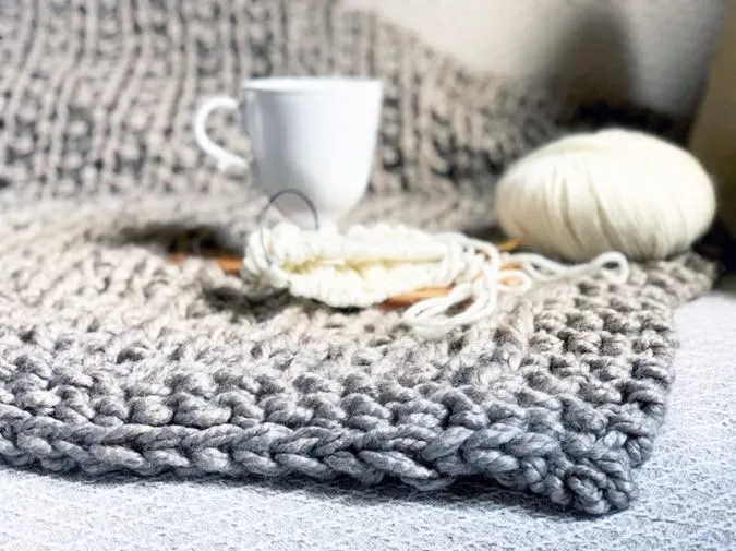 squishy knit throw blanket