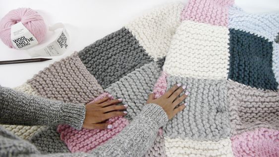 square knit blanket pattern
