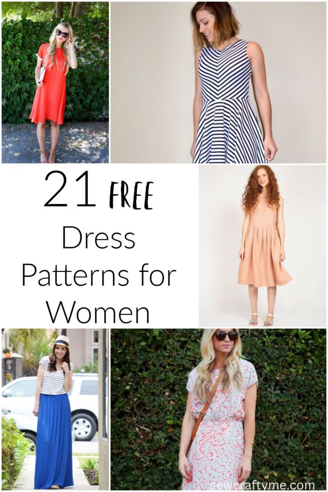 21 Free Dress Patterns for Women - Sew Crafty Me