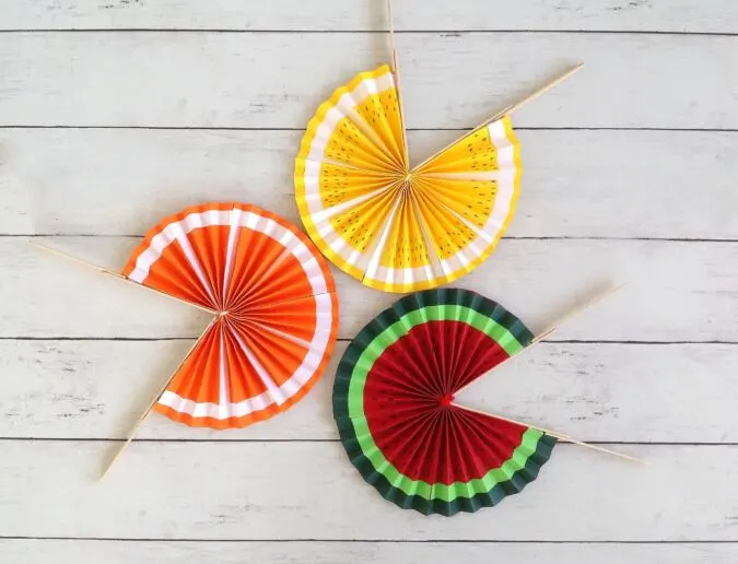 Fruit Paper Fan Craft for Kids