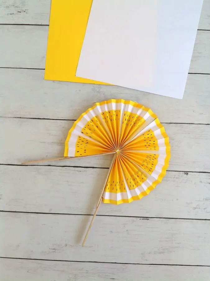 fruit paper fan craft