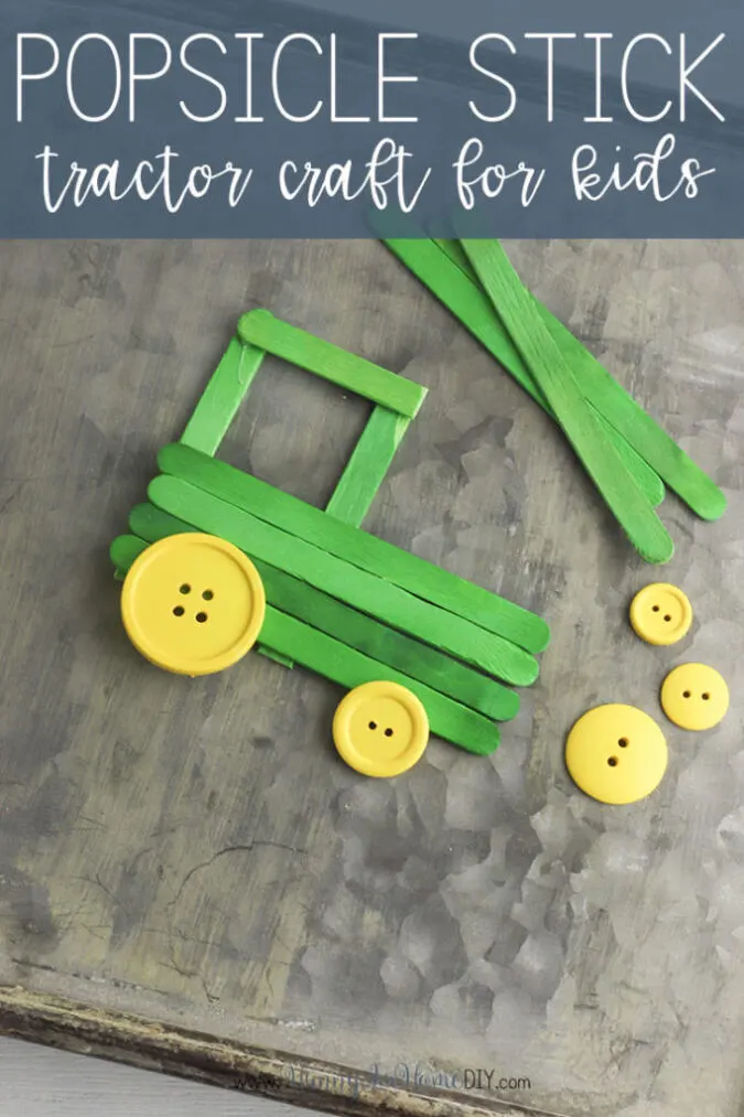 Tractor Popsicle Stick Craft for Kids: Easy, Simple and Fun