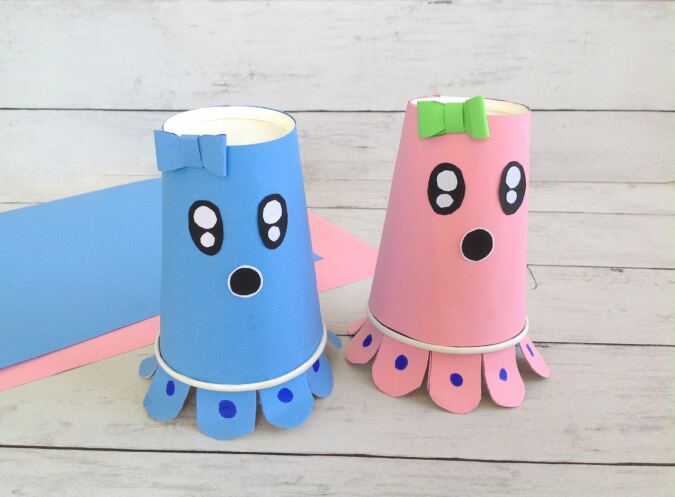 paper cup octopus craft