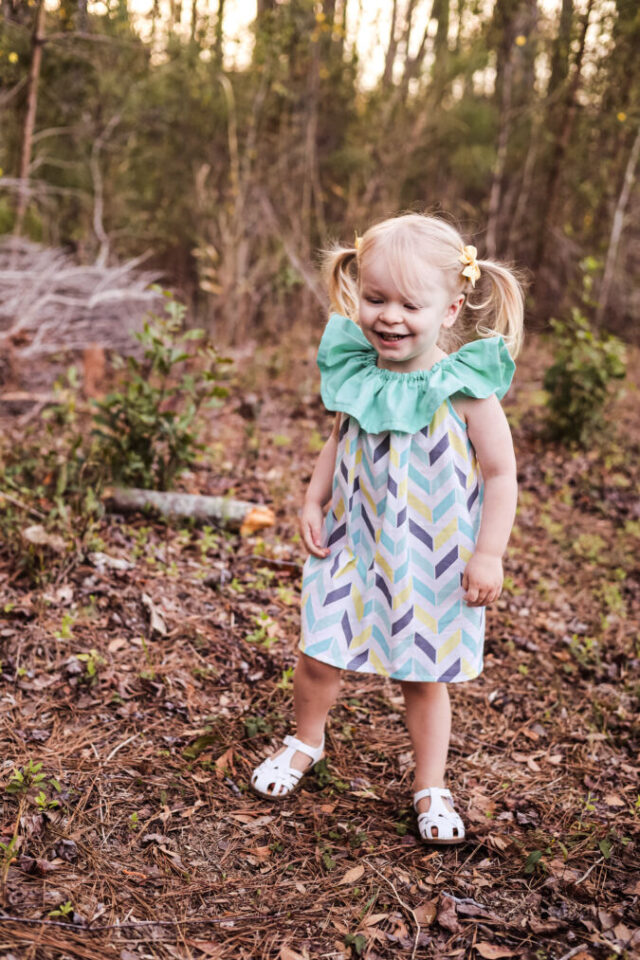 The Easiest Pattern for a Girl's Ruffled Dress- The Mallory Dress - Sew ...