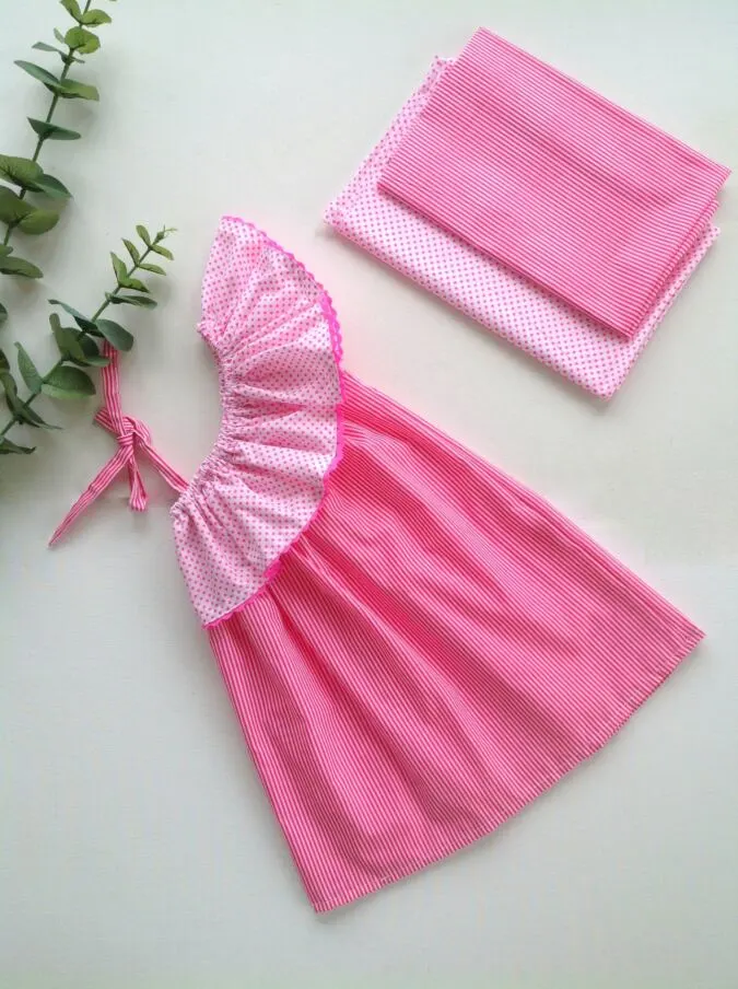 asymmetrical dress sewing pattern for girls (3)