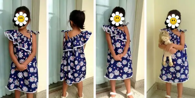 asymmetrical dress sewing pattern for girls