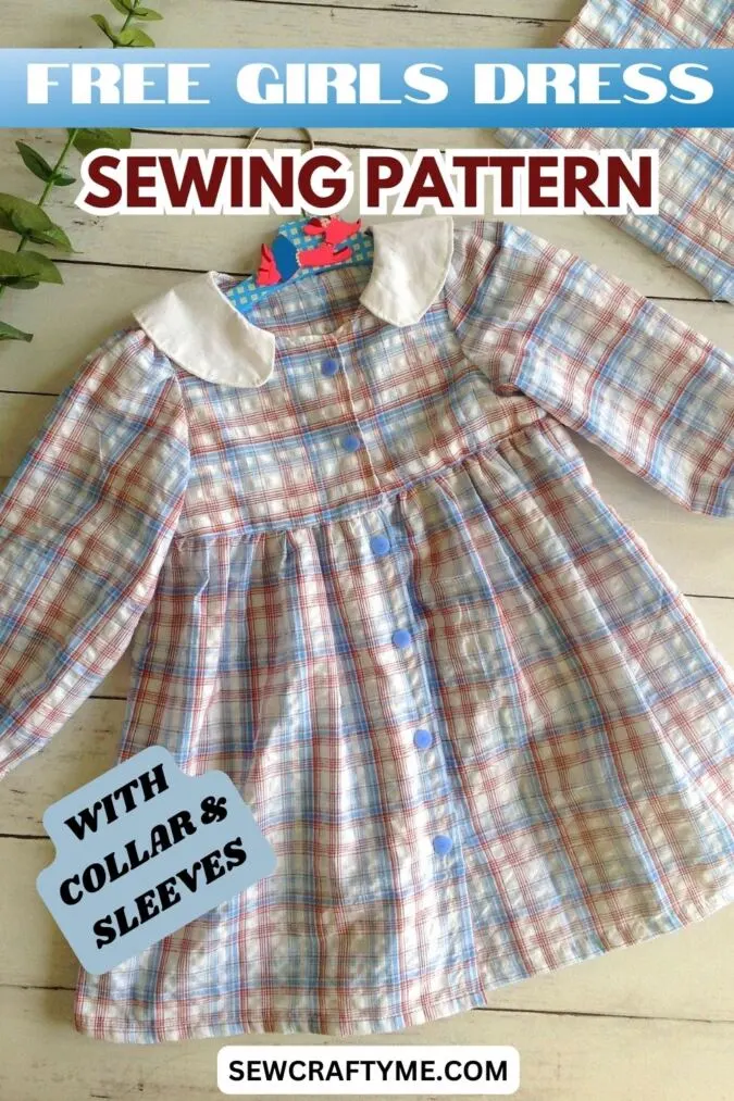 free girls dress pattern with collars and sleeves