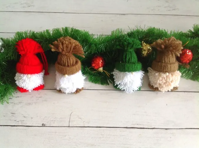 DIY yarn gnomes