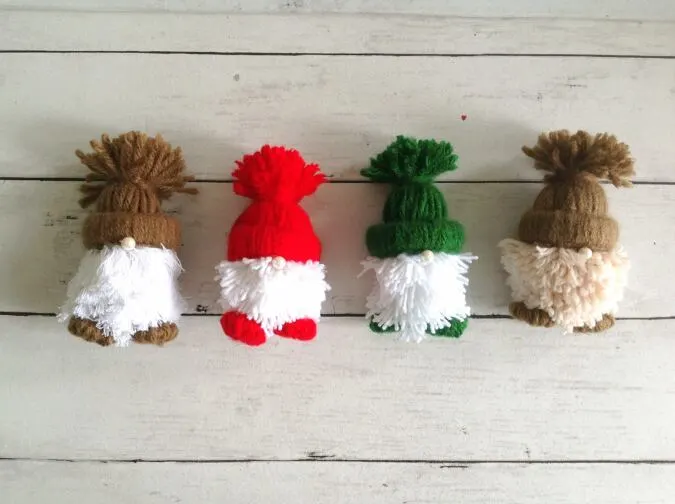 DIY yarn gnomes