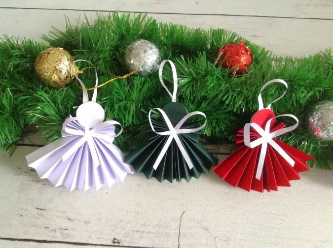 DIY Paper Angels Christmas Ornaments - Sew Crafty Me