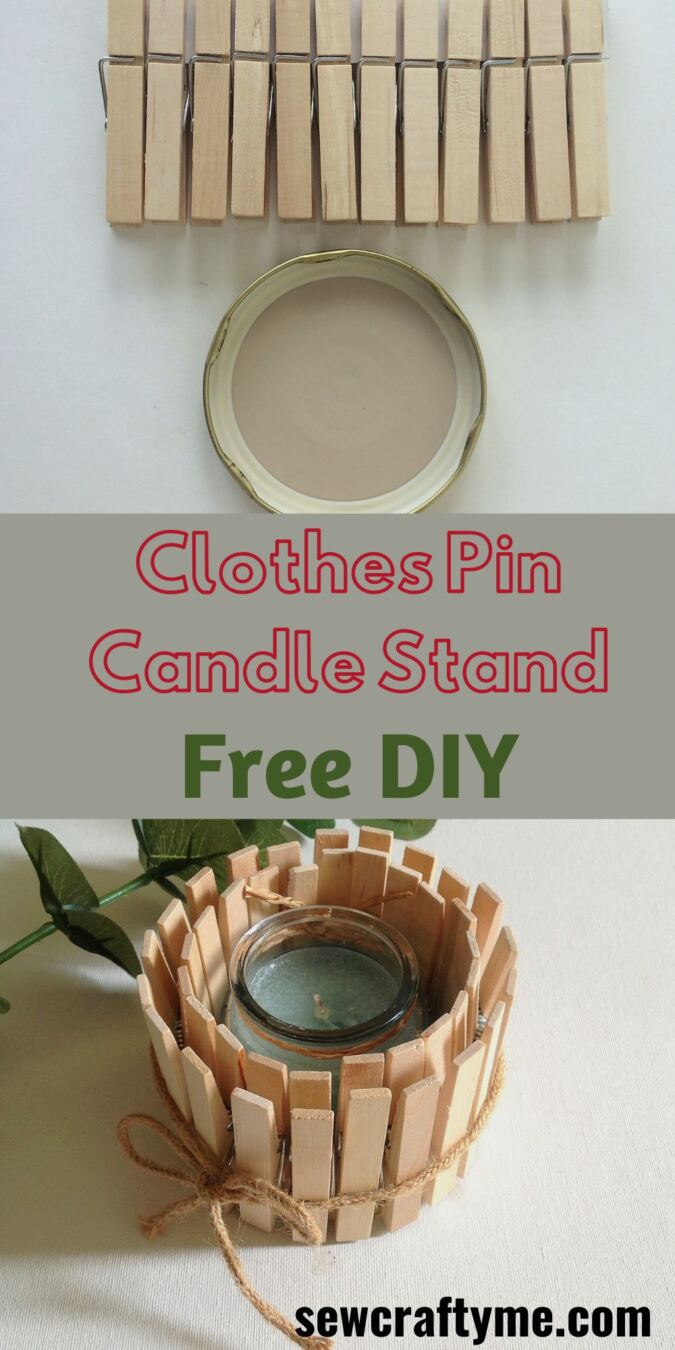 how to make a clothespin candle stand