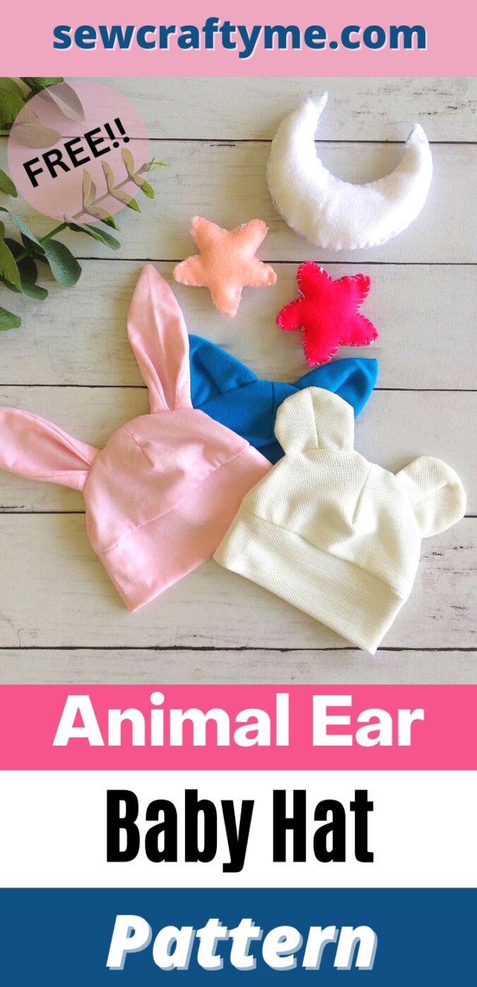 animal ear baby hat pattern