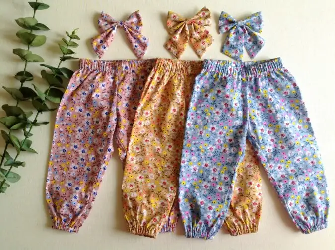 elasticized hem pants 