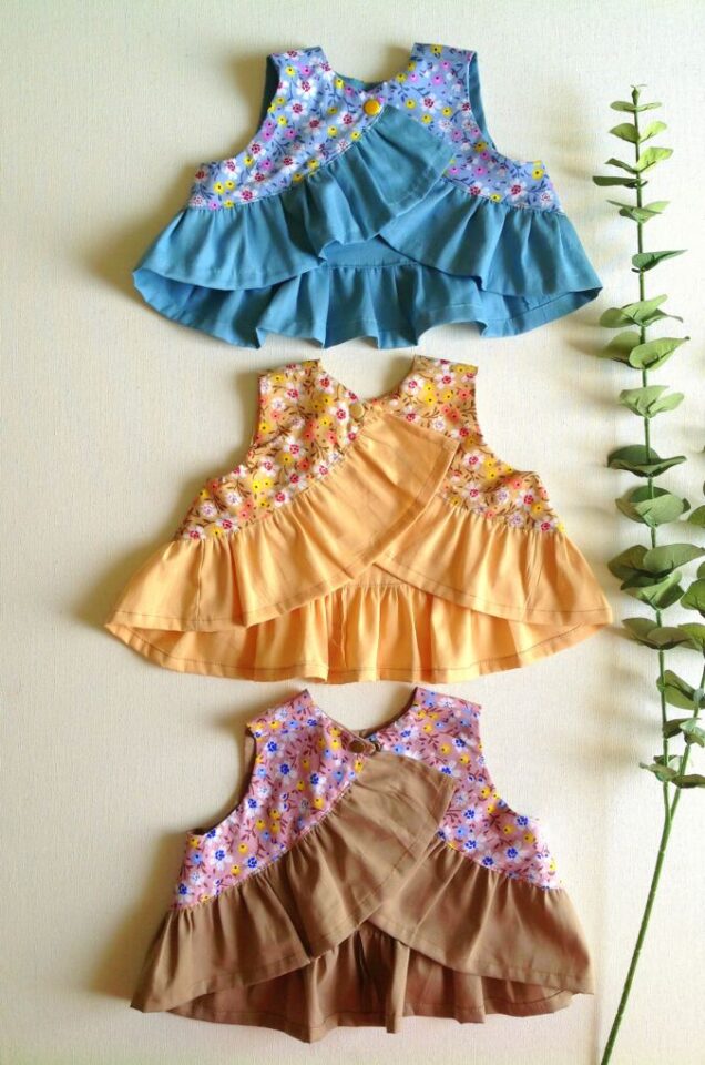 Girl's Back Ruffle Top Sewing Pattern- The Harper Top - Sew Crafty Me