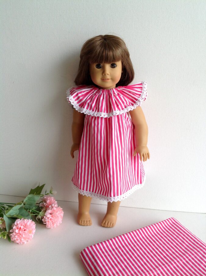 how to sew a doll dress with ruffles