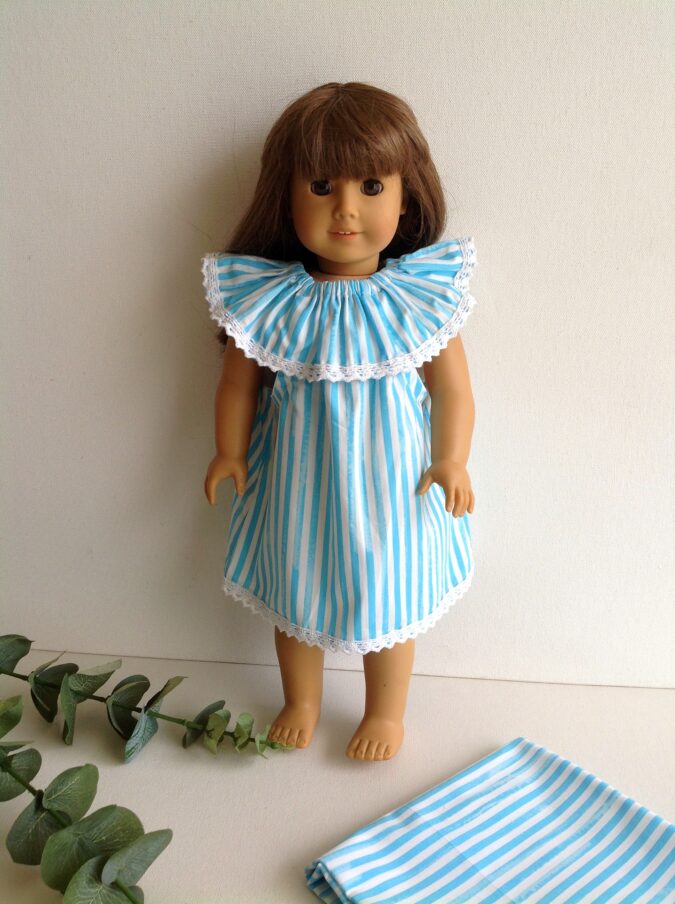 how to sew a doll dress with ruffles