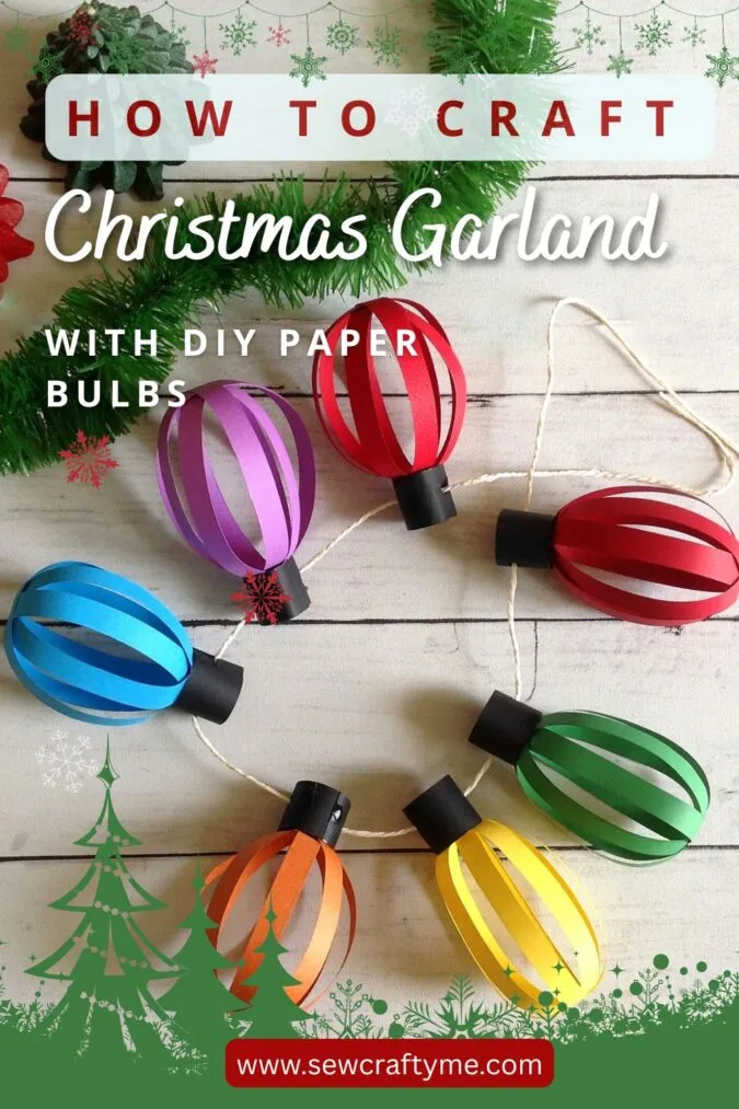 CHRISTMAS BULB GARLAND PAPER CRAFT IDEA (7