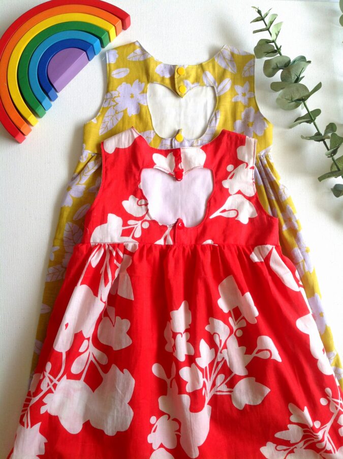 BUTTERFLY BACK DRESS PATTERN FOR GIRLS 