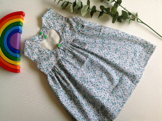 BUTTERFLY BACK DRESS PATTERN FOR GIRLS 