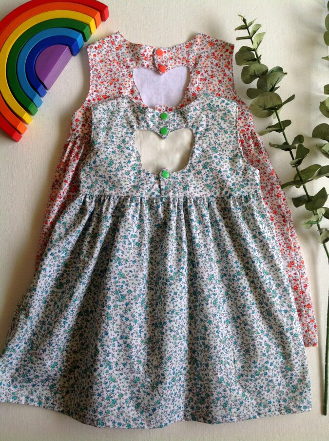 BUTTERFLY BACK DRESS PATTERN FOR GIRLS 