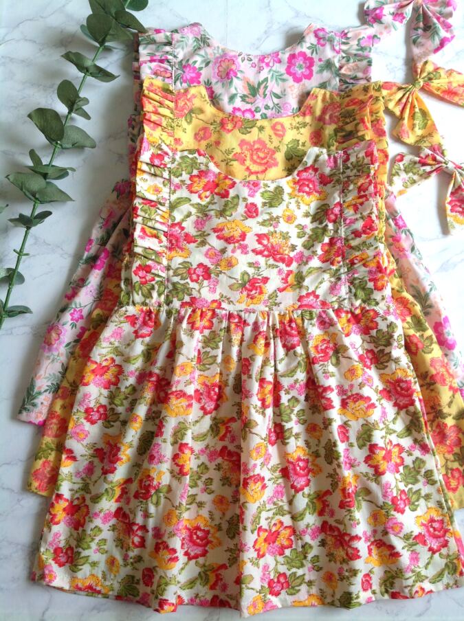 how to sew a girl's dress with side elastic