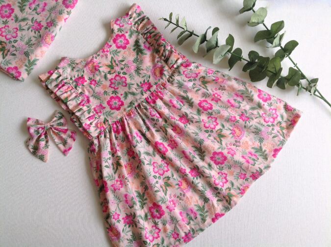 how to sew a girl's dress with side elastic