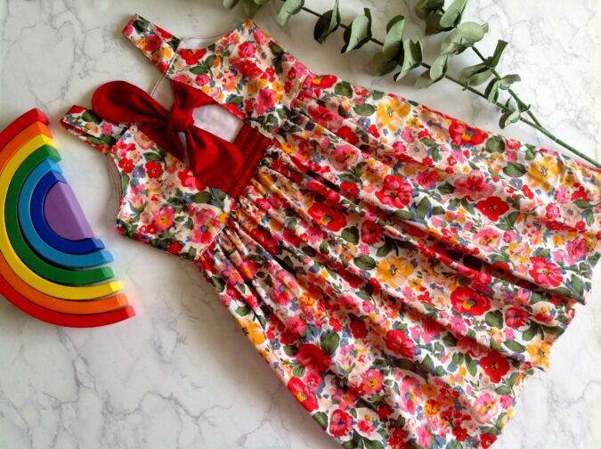Back- Elastic Dress Sewing Pattern for Girls