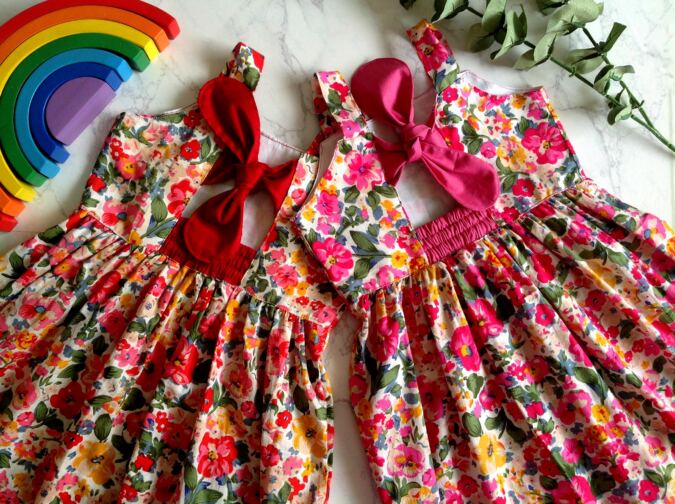 Back- Elastic Dress Sewing Pattern for Girls