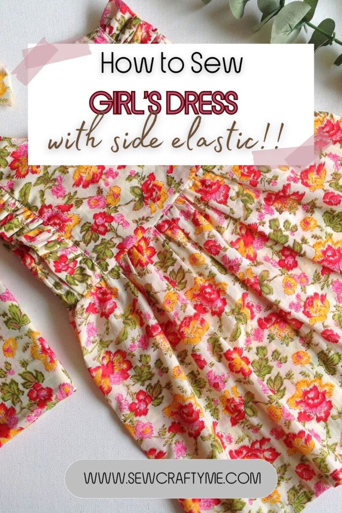  HOW TO SEW A GIRLS DRESS WITH SIDE ELASTIC (24
