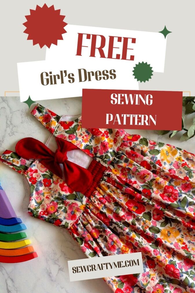How to Sew a Girl's Dress with Back Elastic and Ties (2)