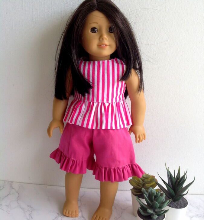 HOW TO SEW A PEPLUM TOP FOR AMERICAN DOLLS